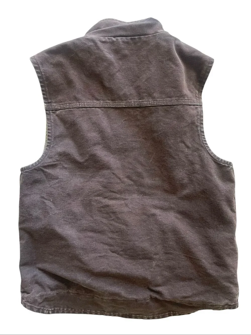 Carhartt Brown Sherpa Lined Vest 14806 Men’s Size Medium Full Zip